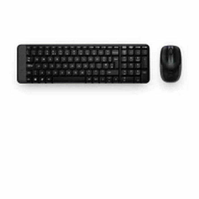 Logitech MK220 Combo de Teclado y Ratón Inalámbrico, Español, Negro