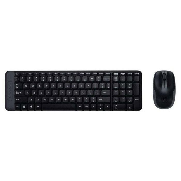 Logitech MK220 Combo de Teclado y Ratón Inalámbrico, Español, Negro