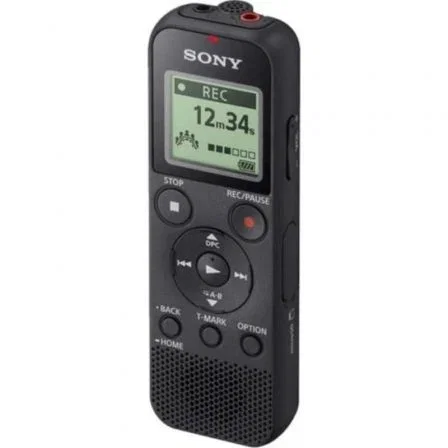 SONY ICD-PX370 - Grabadora de Voz Digital, 4GB, 159h Grabación MP3, Pantalla, Negro