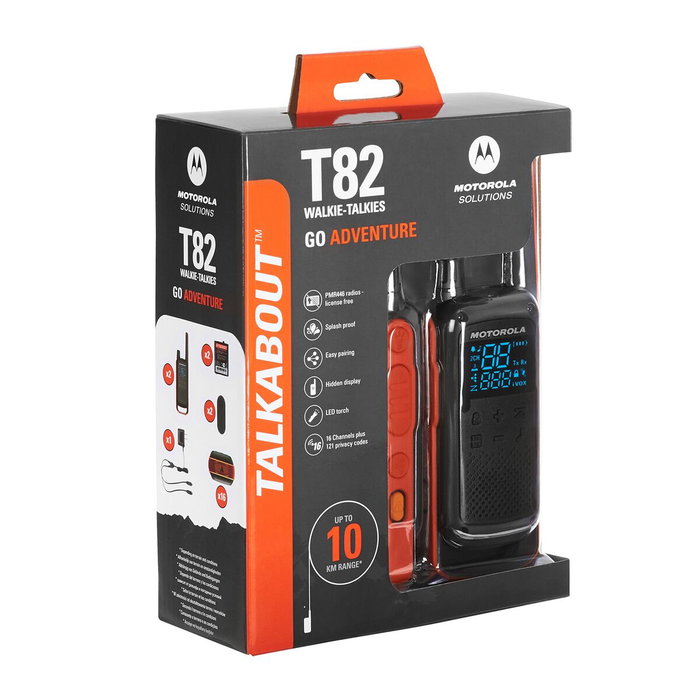 Motorola TALKABOUT T82 Pack de 2 Negro/Naranja