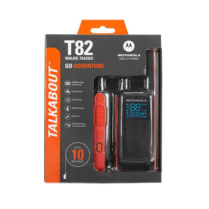 Motorola TALKABOUT T82 Pack de 2 Negro/Naranja