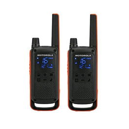Motorola TALKABOUT T82 Walkie Talkie, Pack, Alcance 10 km, Resistente IPx2, Linterna LED, Batería Recargable NiMH, Part No. B8P00811EDRMAW