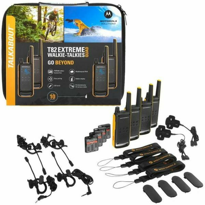 Motorola Talkabout T82 Extreme Quad Pack Negro y Amarillo