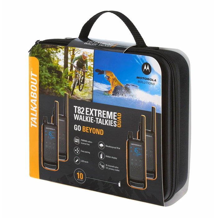 Motorola Talkabout T82 Extreme Quad Pack Negro y Amarillo