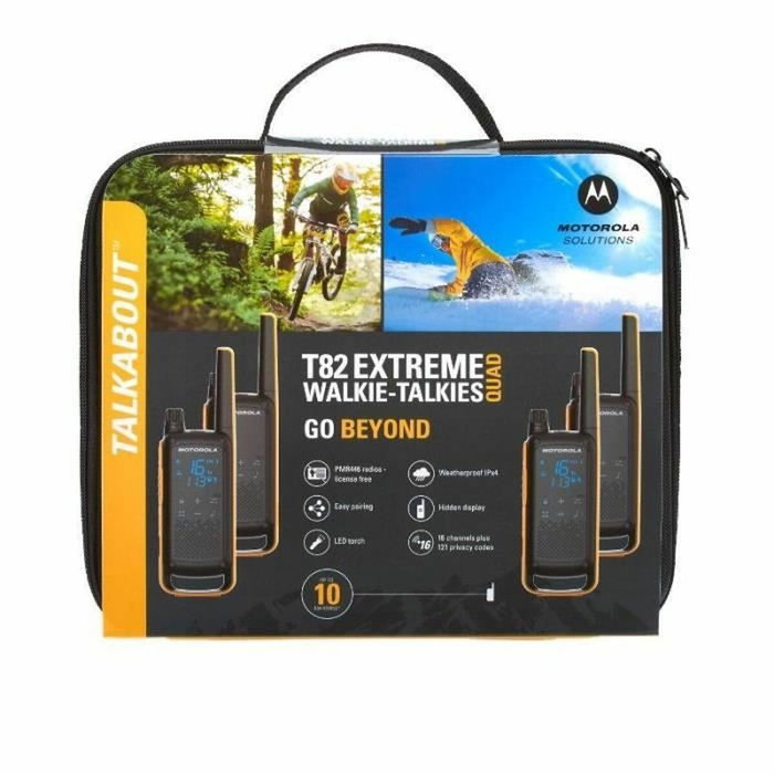 Motorola Talkabout T82 Extreme Quad Pack Negro y Amarillo