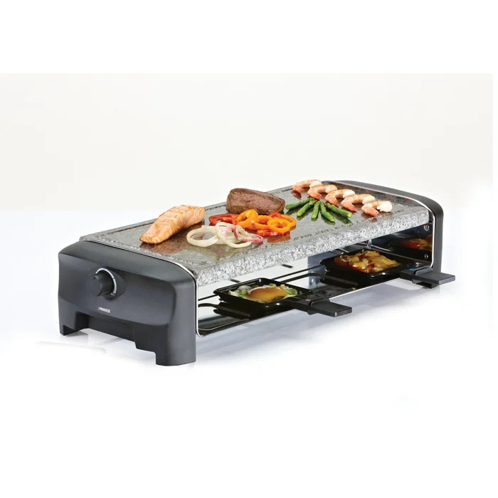 Princess 162830 Parrilla de Piedra y Raclette Party Interior, Negro, 1300W, para 8 Personas, con 8 Sartenes y Espátulas Princess 162830 Parrilla de Piedra y Raclette Party Interior, Negro, 1300W, para 8 Personas, con 8 Sartenes y Espátulas
