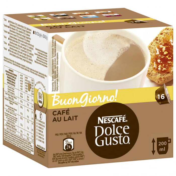 Cápsulas de Café Nescafé Dolce Gusto 65835 Au Lait (16 uds) 16 Unidades Cápsulas de Café Nescafé Dolce Gusto 65835 Au Lait (16 uds) 16 Unidades