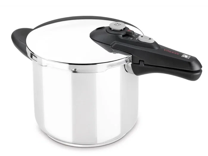 BRA Vitesse Olla a Presión Acero Inoxidable 18/10 A185102, 4 Litros 22cm, Aptas para Inducción, Triple Fondo Difusor, 2 Programas Cocción, 3 Sistemas Seguridad
