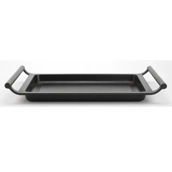 BRA Parrilla Rectangular Efficient A271545 de Aluminio Fundido, 6 mm, Antiadherente Platinum Plus, Apta para Inducción y Horno, 45 x 28 cm