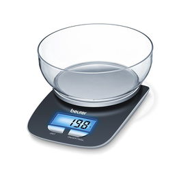 Beurer KS-25 Balanza de Cocina con Bol de 1.2 Litros y Pantalla LCD