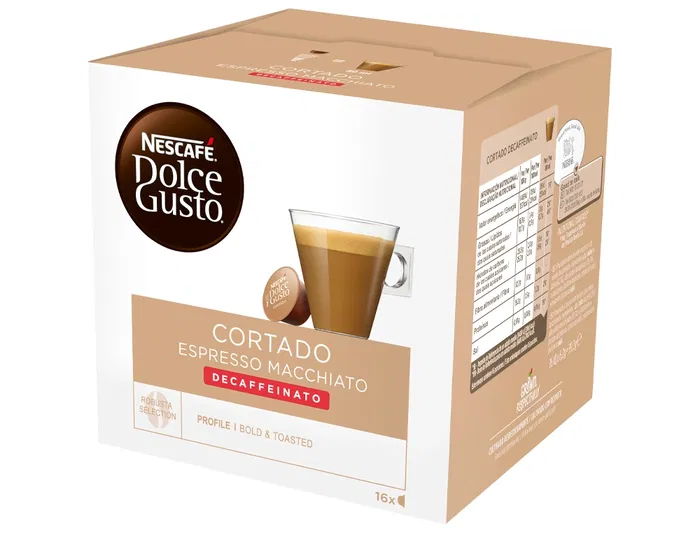 Dolce Gusto Cafe Cortado Descafeinado Caja Monodosis de 16 Unidades