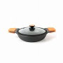 Bra Cacerola Efficient Ø32cm Aluminio Fundido Antiadherente Teflon Platinum Plus con Tapa de Vidrio