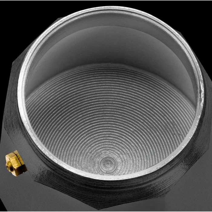 Monix Cafetera italiana Vitro Noir M640006, 6 tazas, diseño clásico de aluminio con recubrimiento antiadherente, color negro