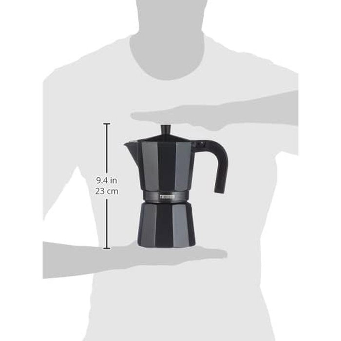 Monix Cafetera Italiana Noir M640009 de 9 Tazas Negra Monix Cafetera Italiana Noir M640009 de 9 Tazas Negra
