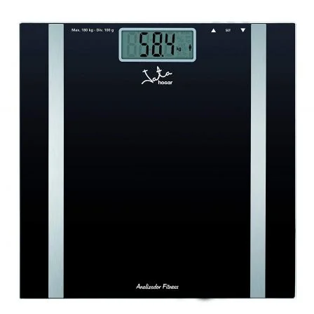 Báscula de Baño Jata Hogar 531/ Análisis Corporal/ Hasta 180kg/ Negra