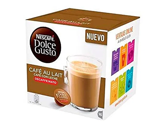 Cápsulas de Café Nescafé Dolce Gusto 97934 Café Au Lait (16 uds) Descafeinado