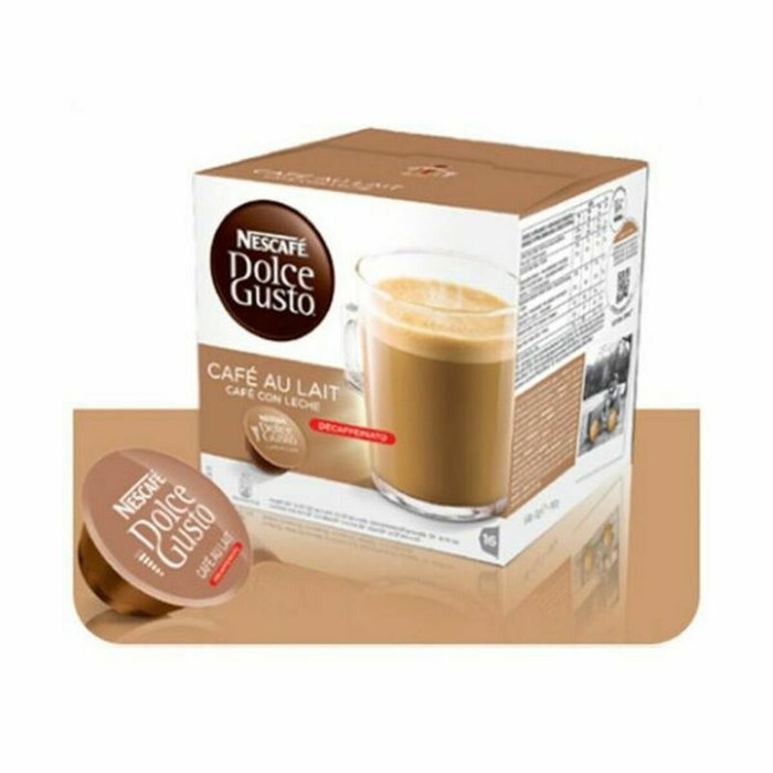 Nescafe Café Dolce Gusto Café con Leche Descafeinado, 16 Cápsulas