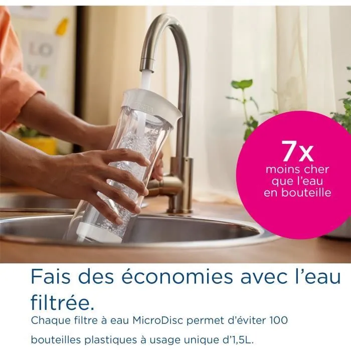 Brita FILL & SERVE Pack 3 Discos para Botella de Filtro - Reduce Cloro e Impurezas para 1 Mes de Agua Filtrada