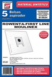 Rowenta-Moulinex Pack de 5 bolsas para aspirador 915624