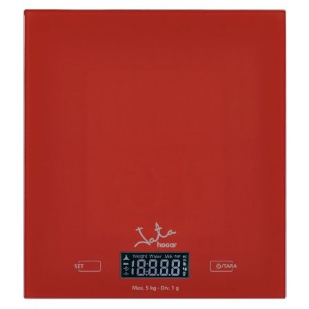 Báscula de Cocina Electrónica Jata Hogar 729R/ hasta 5kg/ Roja