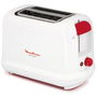 Moulinex Tostadora Principio LT1601 - 2 Ranuras, 7 Niveles de Tostado, Función Descongelar y Calentador, 850 W, Blanca