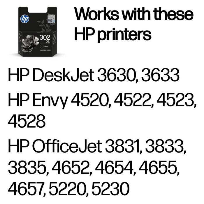 HP Cartucho de tinta 302 XL Negro de alto rendimiento (F6U68AE) inevitable