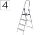 Q-connect Escalera de Aluminio 4 Peldaños Carga Máxima 150 kg EN-131 GS 860x462x1470 mm