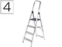 Q-connect Escalera de Aluminio 4 Peldaños Carga Máxima 150 kg EN-131 GS 860x462x1470 mm