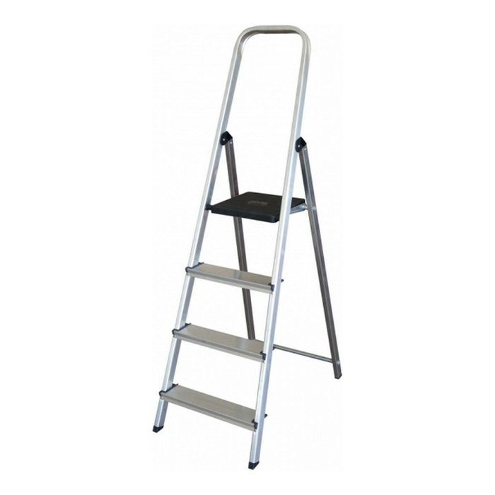 Q-connect Escalera de aluminio de 4 peldaños