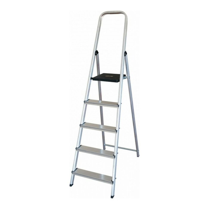 Q-connect Escalera de aluminio de 5 peldaños