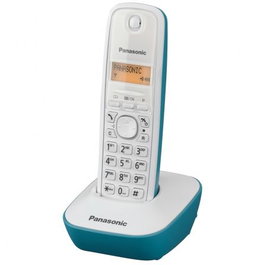 Teléfono Inalámbrico Panasonic Corp. KX-TG1611SPC DECT Blanco Turquesa Ambar