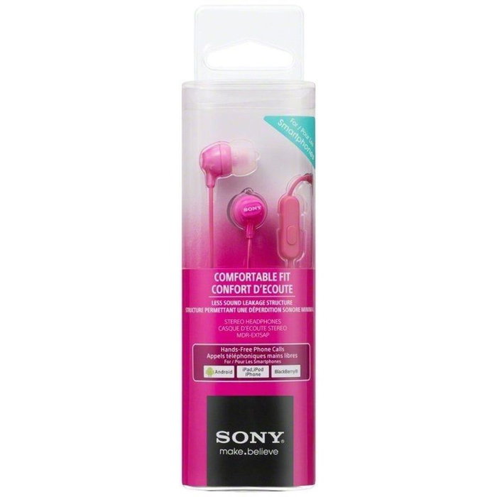 Sony MDR-EX15APPI Auriculares In-Ear Rosa con Micrófono