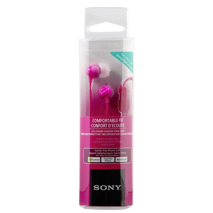 Sony MDR-EX15APPI Auriculares In-Ear Rosa con Micrófono