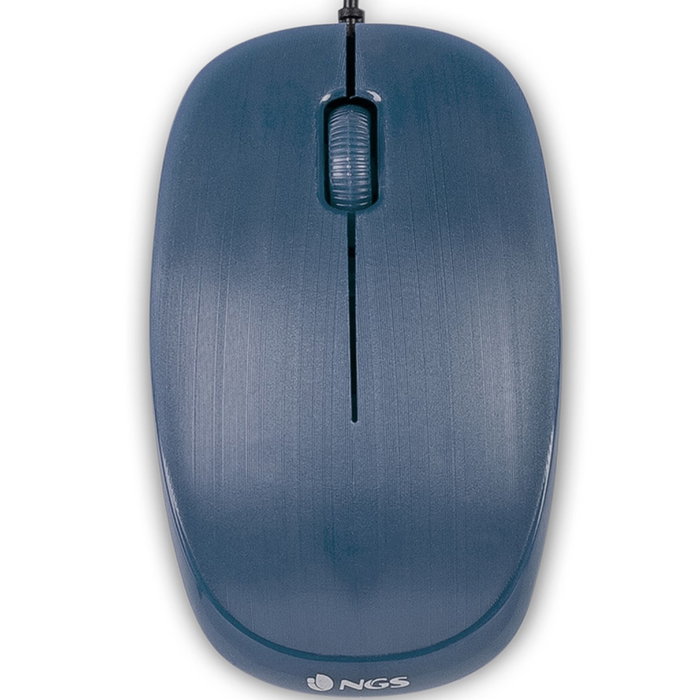 NGS Flame Ratón Óptico 1000 DPI USB Azul