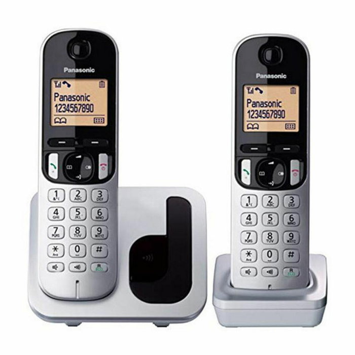 Teléfono Inalámbrico Panasonic KX-TGC212 Ambar Plateado Metalizado
