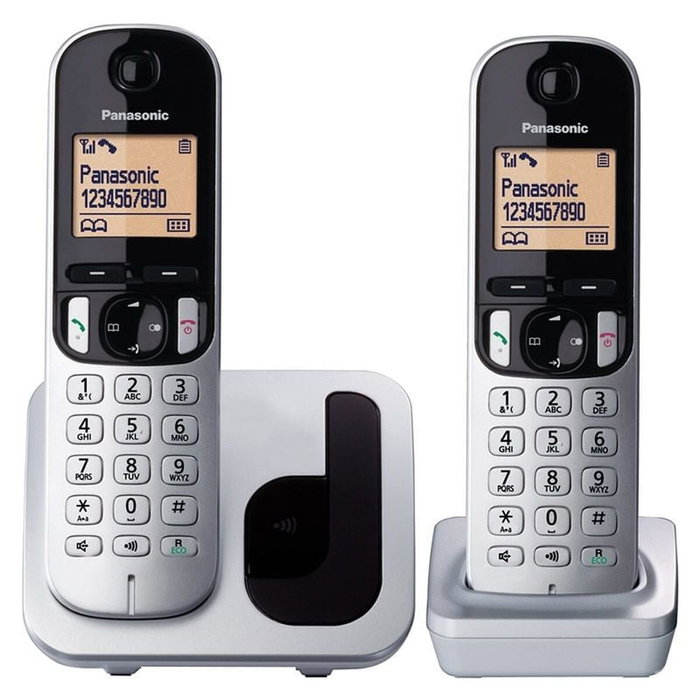 Teléfono Inalámbrico Panasonic KX-TGC212 Ambar Plateado Metalizado