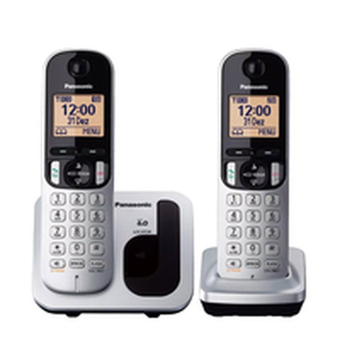 Teléfono Inalámbrico Panasonic KX-TGC212 Ambar Plateado Metalizado