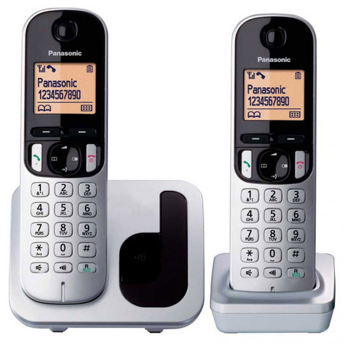Teléfono Inalámbrico Panasonic KX-TGC212 Ambar Plateado Metalizado
