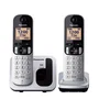 Panasonic KX-TGC212PL - Teléfono Inalámbrico DECT Pack Duo 2 Bases, Identificador de Llamadas, Agenda 50 Contactos, Pantalla Color, Color Plata Metálico