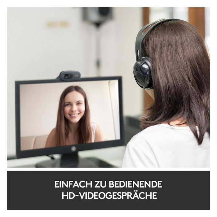 Logitech C270 HD Webcam Negro