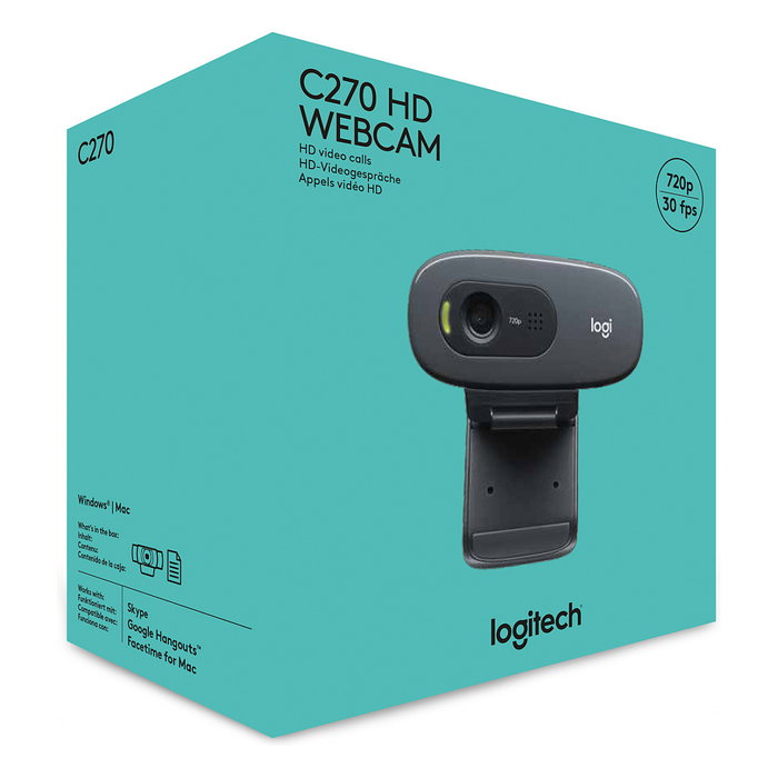 Logitech C270 HD Webcam Negro