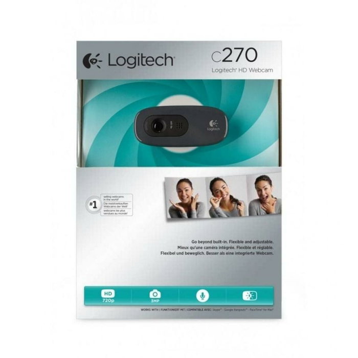 Logitech C270 HD Webcam Negro