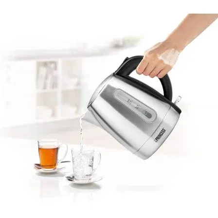 Princess Hervidor de Agua 236023 - 2200W, 1L de Capacidad, Acero Inoxidable, Apagado Automático y Protección contra Ebullición en Seco