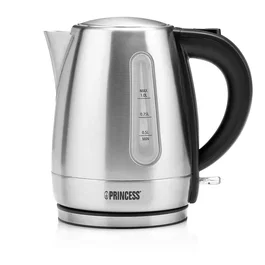 Princess 236023 Hervidor de Agua 1 L 2200 W Negro y Acero inoxidable