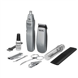Wahl 9962-1816 Cortabarbas + Recortadora de Nariz, Orejas y Cejas Travel Kit