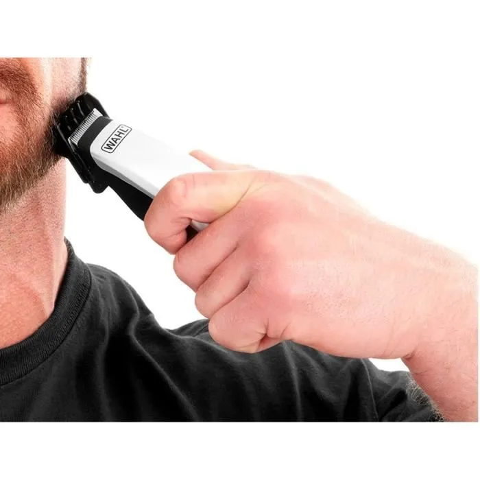 Wahl Travel Kit Recortadora de Barba y Vello Nasal con 12 Accesorios Gris