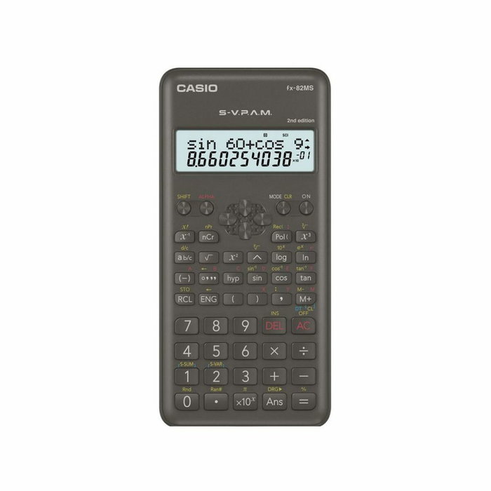 Casio FX-82MS-2-W-ET-B Calculadora Científica Negra de 12 Dígitos Casio FX-82MS-2-W-ET-B Calculadora Científica Negra de 12 Dígitos
