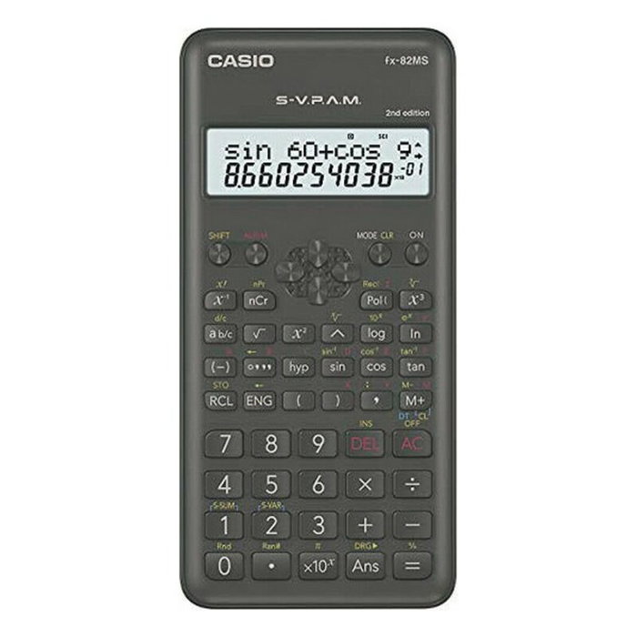 Casio FX-82MS-2-W-ET-B Calculadora Científica Negra de 12 Dígitos Casio FX-82MS-2-W-ET-B Calculadora Científica Negra de 12 Dígitos