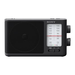 Sony ICF-506 Radio Portátil AM/FM Negro con Volumen Giratorio, Batería AA y 110h Autonomía - ICF506