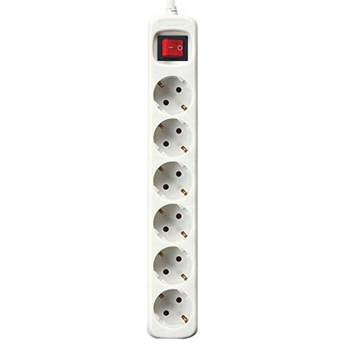 Regleta Enchufes 6 Tomas con Interruptor Silver Electronics Blanco 1,5 m Regleta Enchufes 6 Tomas con Interruptor Silver Electronics Blanco 1,5 m